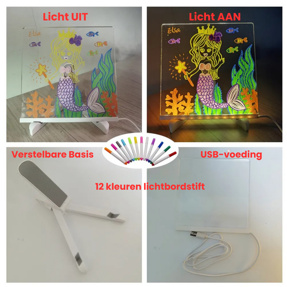 Drawing Light™ - Verlichte Fantasieën - Tekenbord