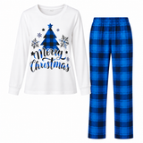 BlueChristmas – Elegant & Feestelijk – Familiepyjama met Kerstboomdesign