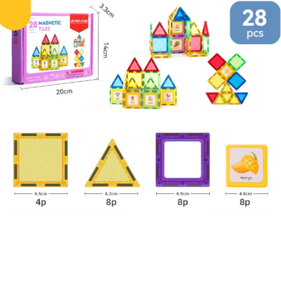 Magnet Toys™ - Ontwikkel Creativiteit - Magnetische Tegels