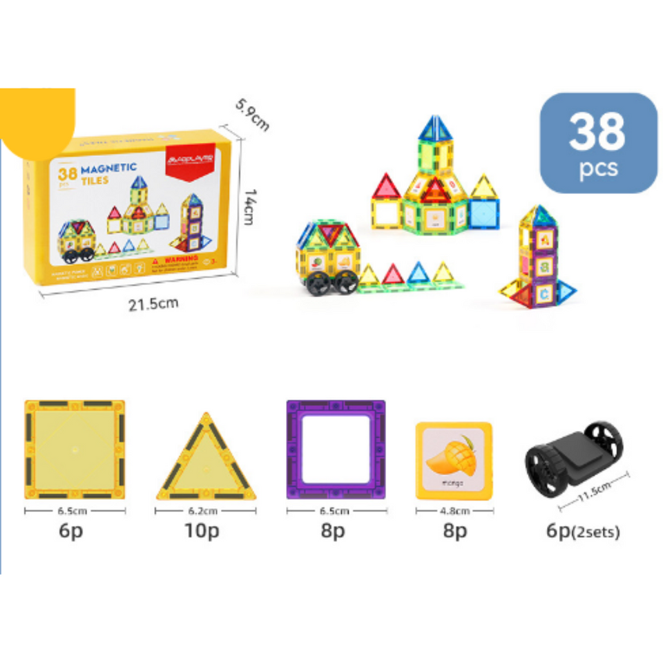 Magnet Toys™ - Ontwikkel Creativiteit - Magnetische Tegels