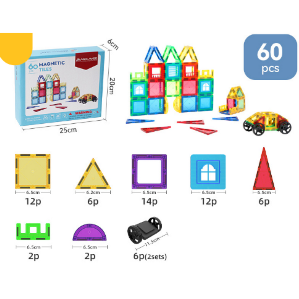 Magnet Toys™ - Ontwikkel Creativiteit - Magnetische Tegels