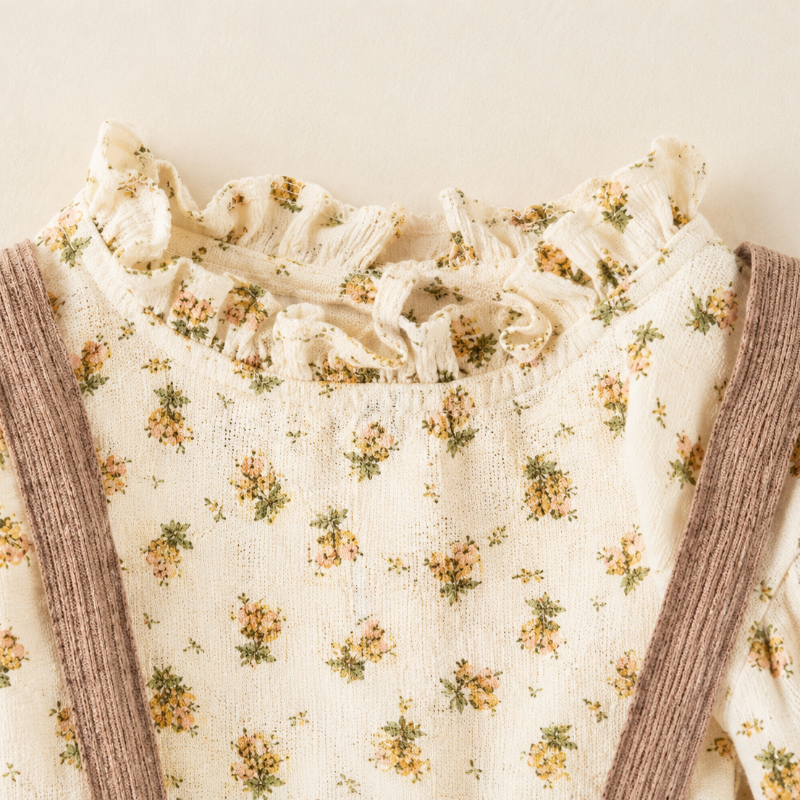 SweetPea – Baby Meisjes Outfit Met Ruffle En Bloemenprint