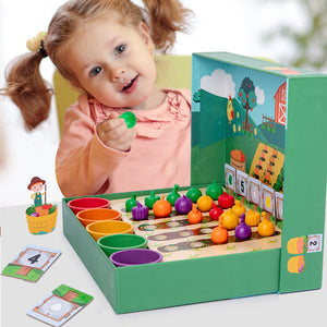 EduFarm – Spelenderwijs Leren – Montessori Tel- & Kleurspel voor Kinderen