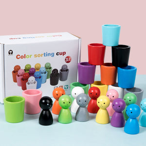 KleurenKanjers – Leren & Ontdekken – Montessori Houten Kleurensorteerspel