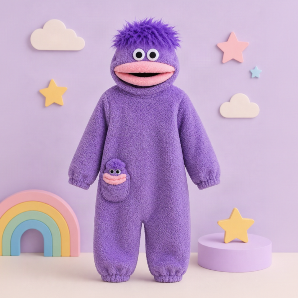 LittleMonster – Comfortabel & Schattig – Kinder Onesie met Grappig Monsterontwerp