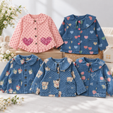 DenimBloom – Schattig & Trendy – Kinder Spijkerjasje met Peter Pan Kraag
