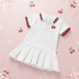 PetitJoy – Comfortabel & Stijlvol – Polo Jurk met Kersenprint