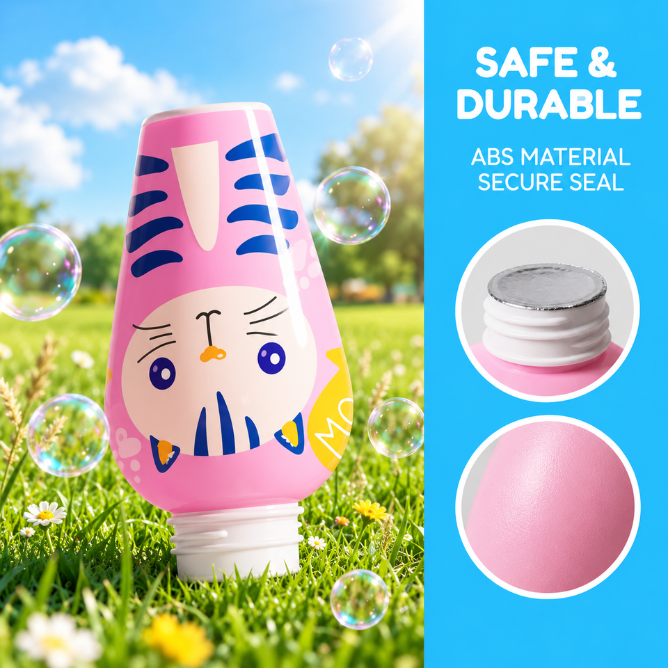BubblePals – Vrolijk & Speels – Anti-morsen Mini Bellenblaas met Dierendesign