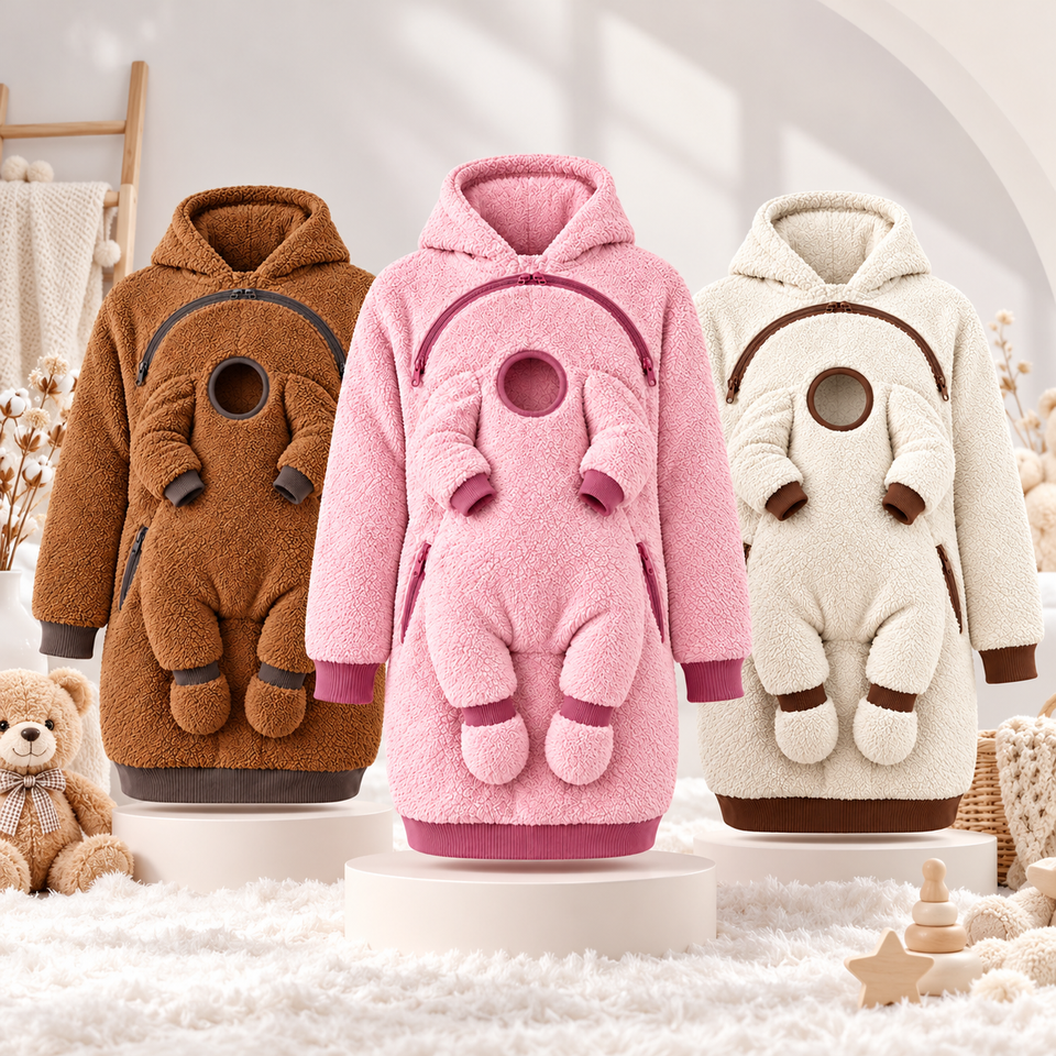 MamaHug – Warm & Praktisch – 2-in-1 Draaghoodie voor Mama en Baby