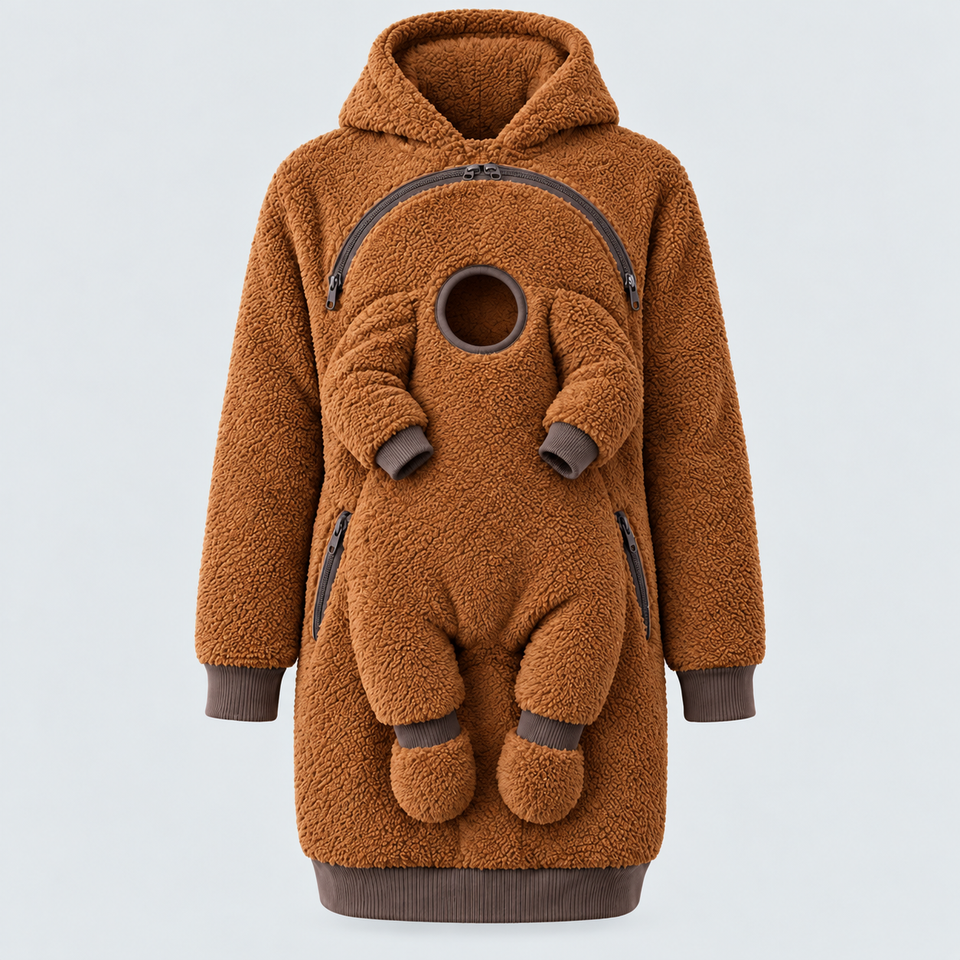 MamaHug – Warm & Praktisch – 2-in-1 Draaghoodie voor Mama en Baby