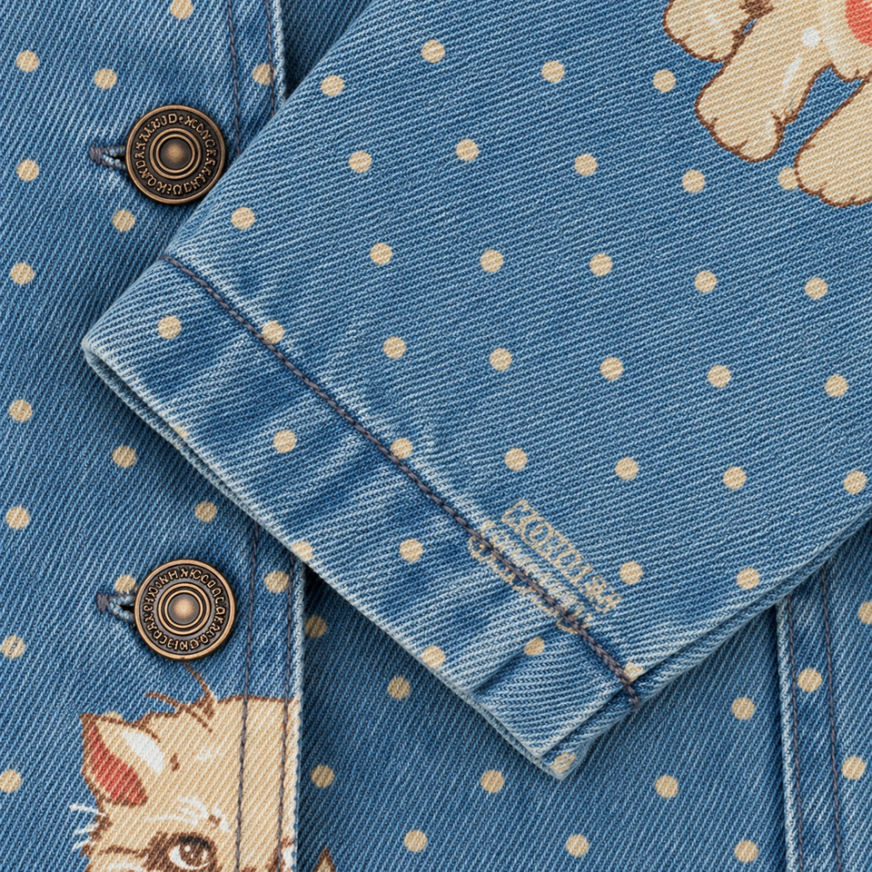 DenimBloom – Schattig & Trendy – Kinder Spijkerjasje met Peter Pan Kraag