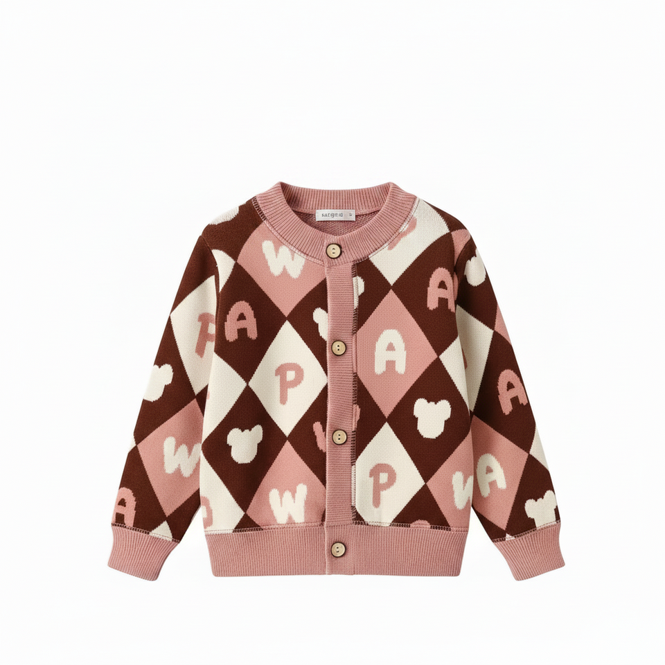 CozyCardi – Zacht & Warm – Gebreid Vestje met Leuke Prints