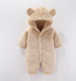 Mini Fashion™ - Met Capuchon - Fleece Romper