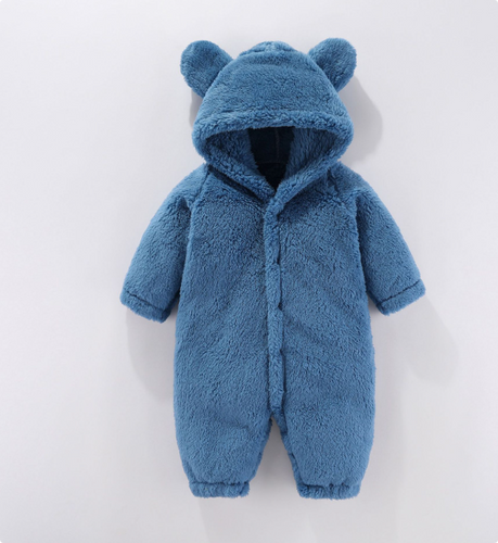 Mini Fashion™ - Met Capuchon - Fleece Romper