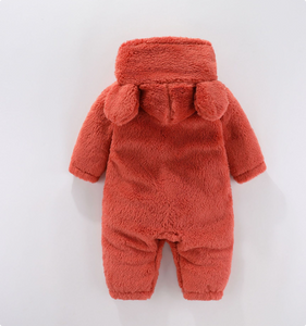 Mini Fashion™ - Met Capuchon - Fleece Romper