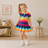 RainbowBabe – Fris & Kleurig – Kinder Polo Jurk