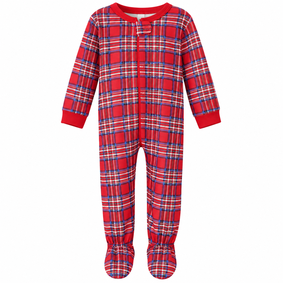 HolidayMatch – Warm & Comfortabel – Familie Kerstpyjama met Ruitjesprint
