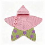 CozyStar – Zacht & Handgemaakt – Gebreid Baby Jumpsuit met Stervormig Ontwerp