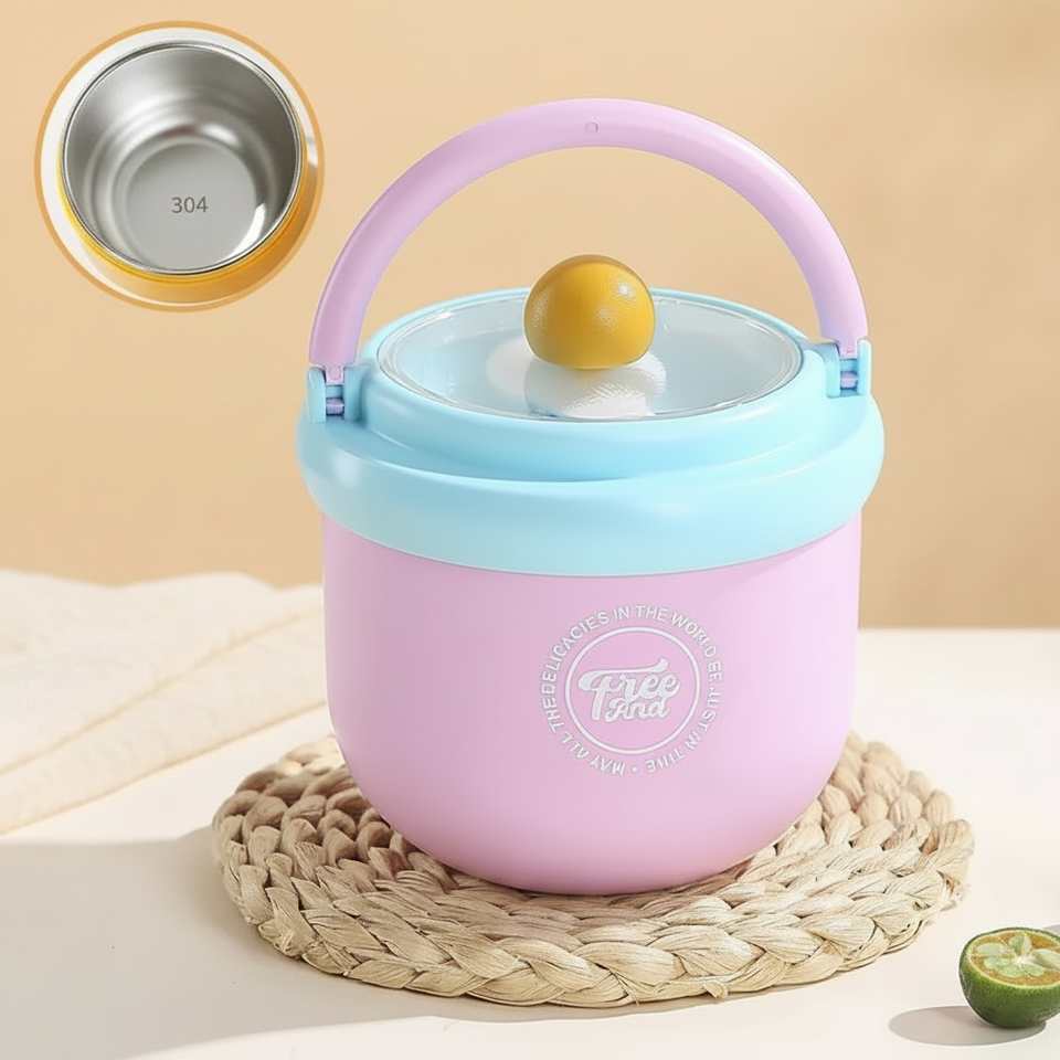 MealMate – Praktisch & Geïsoleerd – RVS Lunchkom met Lepel