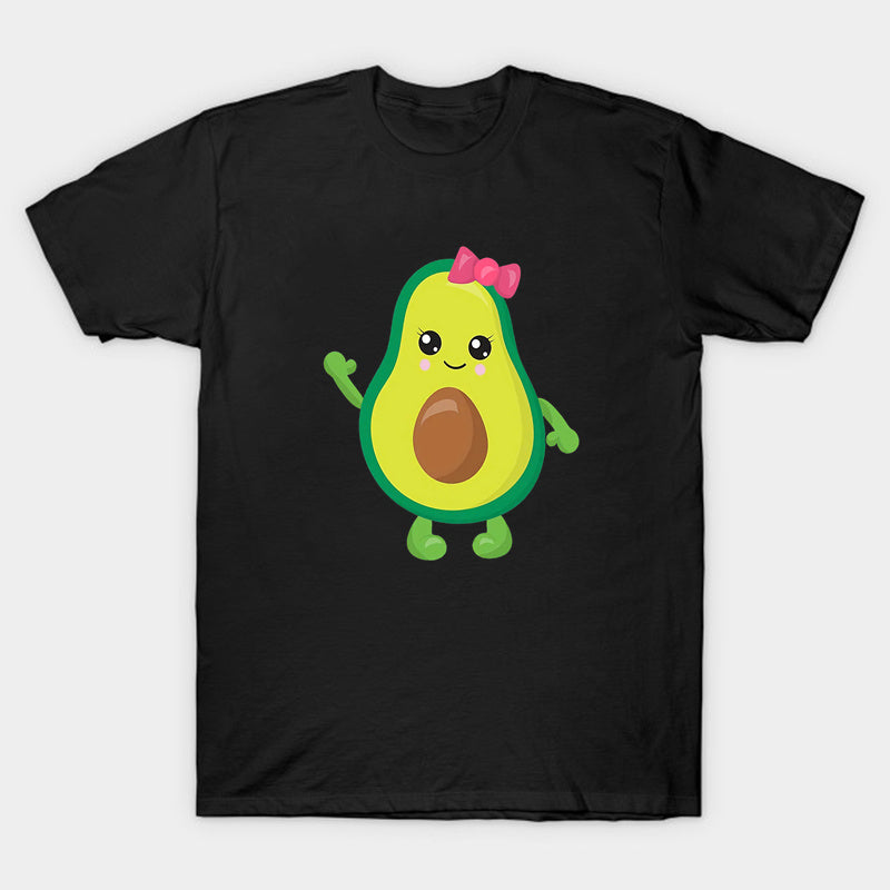 Mini Fashion™ - Matchen Met De Familie - Avocado T-shirt Zwart