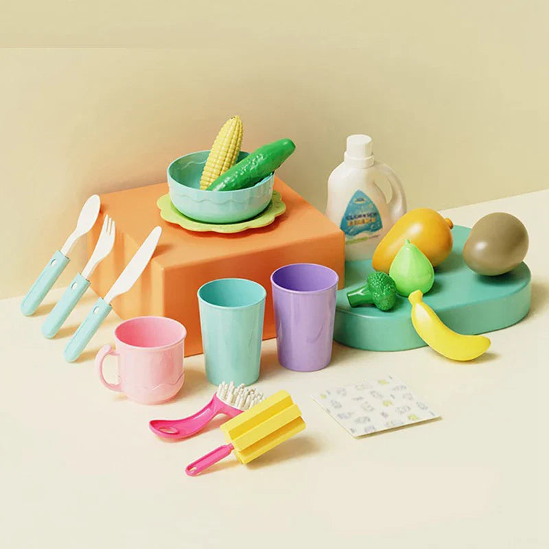 Children Kitchen – Waterpret & Leren – 2-in-1 Speelgootsteen