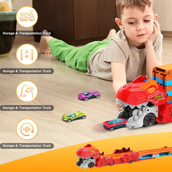 JurassicTruck™ – Stoer & Leuk – Opvouwbare Dino Transportwagen