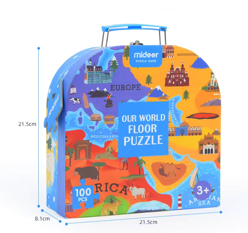 GeoMap – Leerzaam & Leuk – Wereldkaart Vloerpuzzel