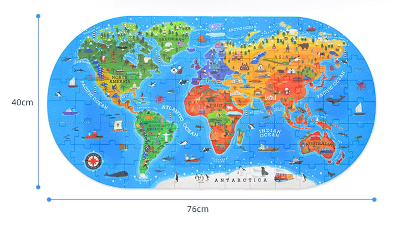 GeoMap – Leerzaam & Leuk – Wereldkaart Vloerpuzzel