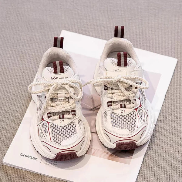 Mini Fashion – Ademend & Lichtgewicht – Bordeaux Kindersneaker