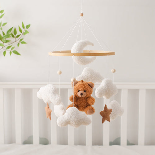 DreamBear – Rustgevend & Zacht – Babymobiel voor Box en Wieg