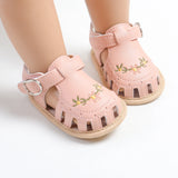 TinyPetals – Comfort & Stijl – Baby Sandalen met Bloemenborduursel