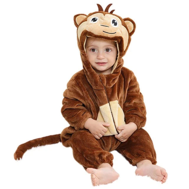 Mini Fashion - Duurzaam & Wasbaar - Dieren Romper Onesie (0-24 maanden)