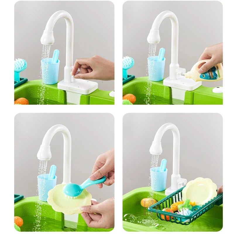 Children Kitchen – Waterpret & Leren – 2-in-1 Speelgootsteen