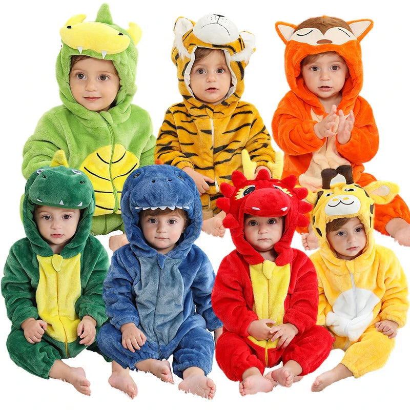 Mini Fashion - Duurzaam & Wasbaar - Dieren Romper Onesie (0-24 maanden)