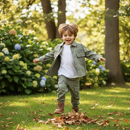 LittleExplorer – Comfortabel & Stoer – Kinderbroek & Overhemd Set