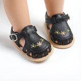 TinyPetals – Comfort & Stijl – Baby Sandalen met Bloemenborduursel