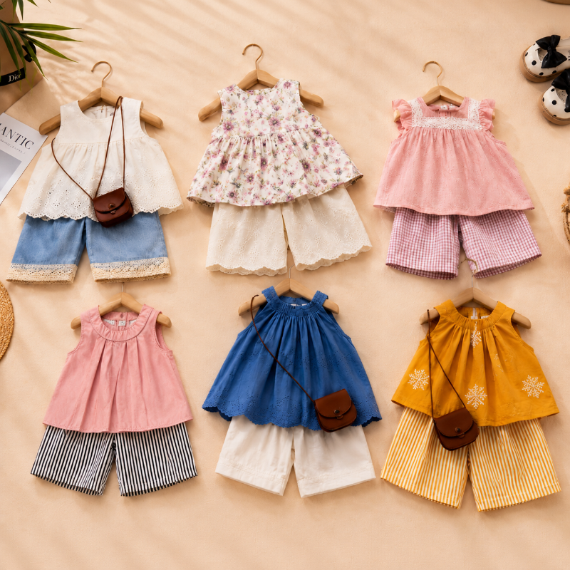 Sleeveless Tops & Pants – Zacht & Stijlvol – Kinder Kleding Zomer Set