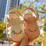 TinyPetals – Comfort & Stijl – Baby Sandalen met Bloemenborduursel