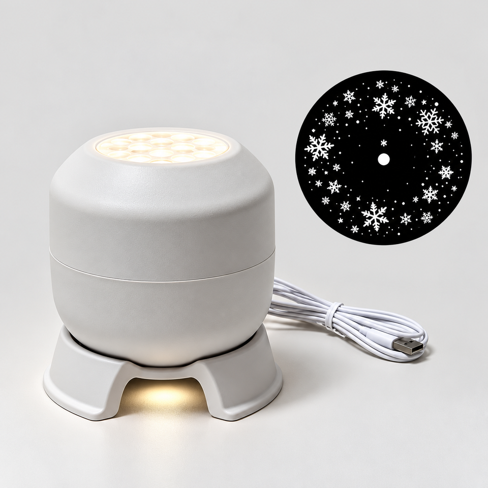 FrostyLight – Magisch & Sfeervol – Roterende Projectorlamp (Kerst & Halloween)