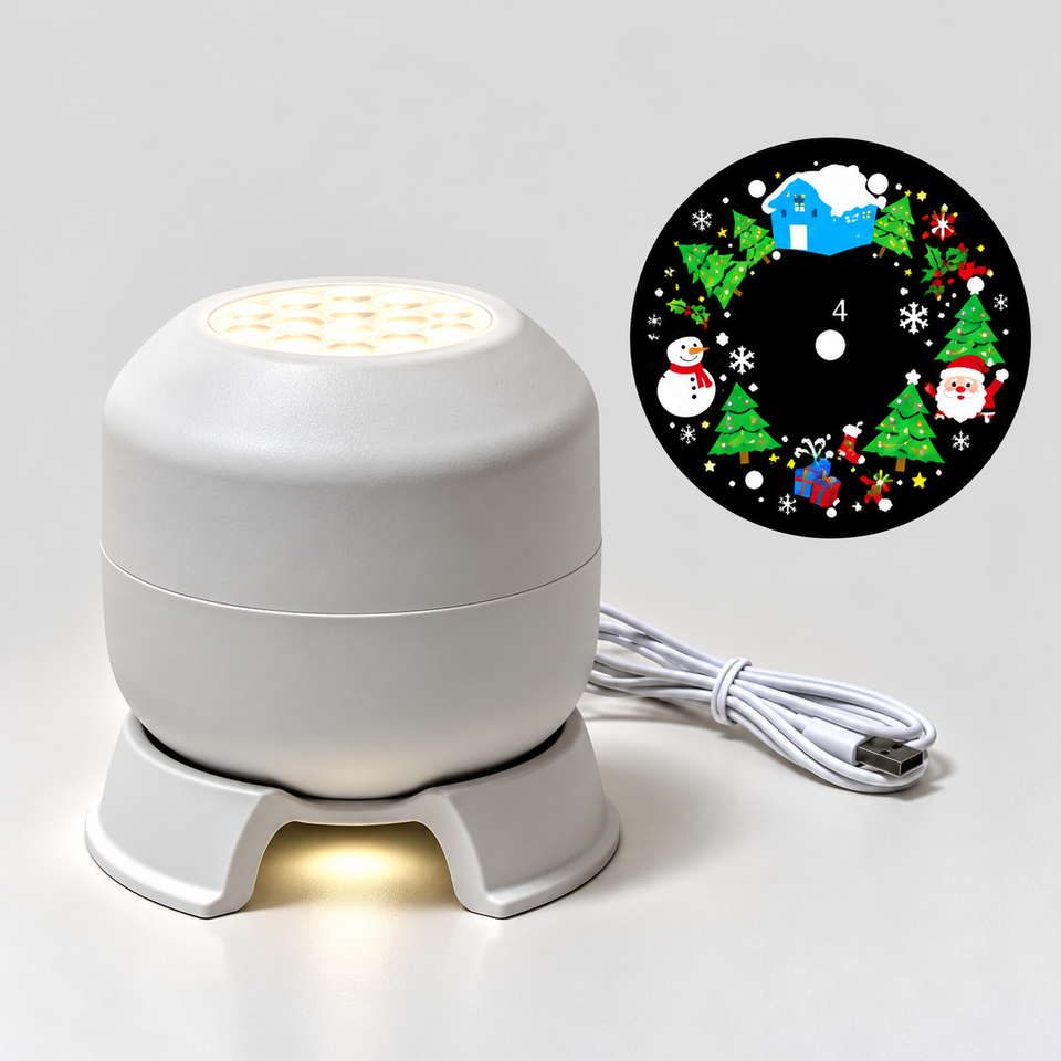 FrostyLight – Magisch & Sfeervol – Roterende Projectorlamp (Kerst & Halloween)