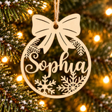 ChristmasName – Persoonlijk & Feestelijk – Houten Kersthanger met Naam