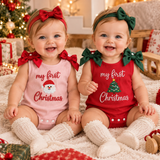 ChristmasCutie – Schattig & Feestelijk – Kerst Romper met Strik
