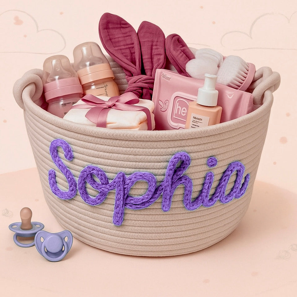CuddleBasket – Schattig & Persoonlijk – Gepersonaliseerde Luiermand