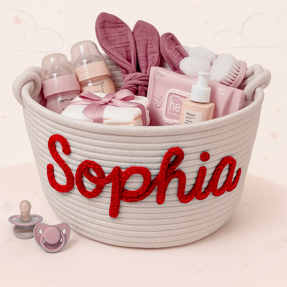 CuddleBasket – Schattig & Persoonlijk – Gepersonaliseerde Luiermand