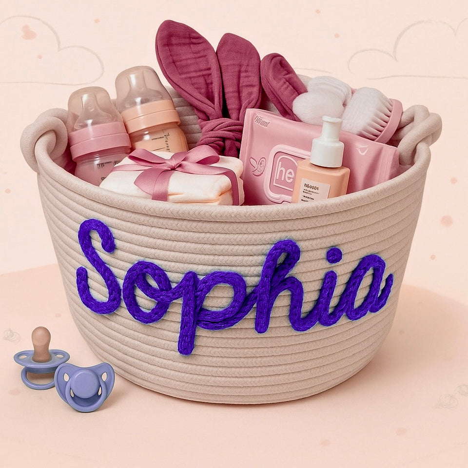 CuddleBasket – Schattig & Persoonlijk – Gepersonaliseerde Luiermand
