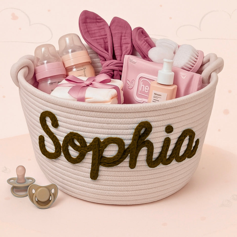 CuddleBasket – Schattig & Persoonlijk – Gepersonaliseerde Luiermand