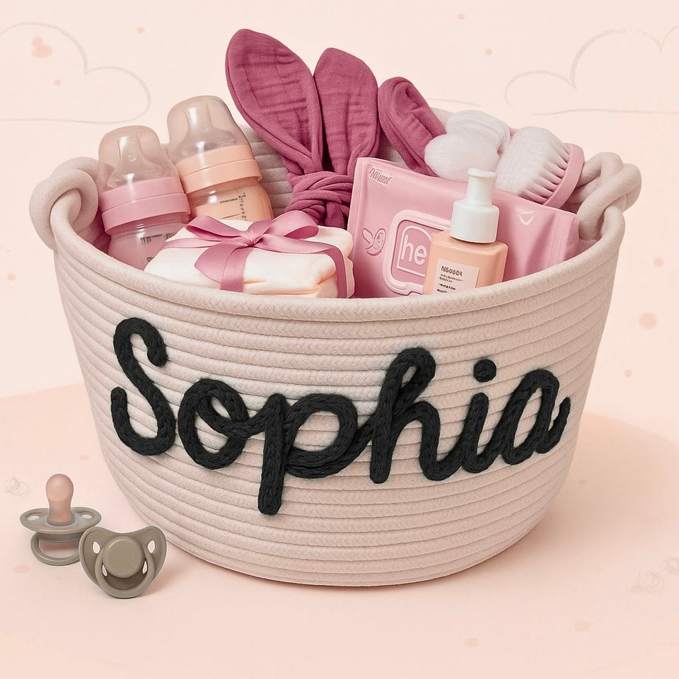 CuddleBasket – Schattig & Persoonlijk – Gepersonaliseerde Luiermand