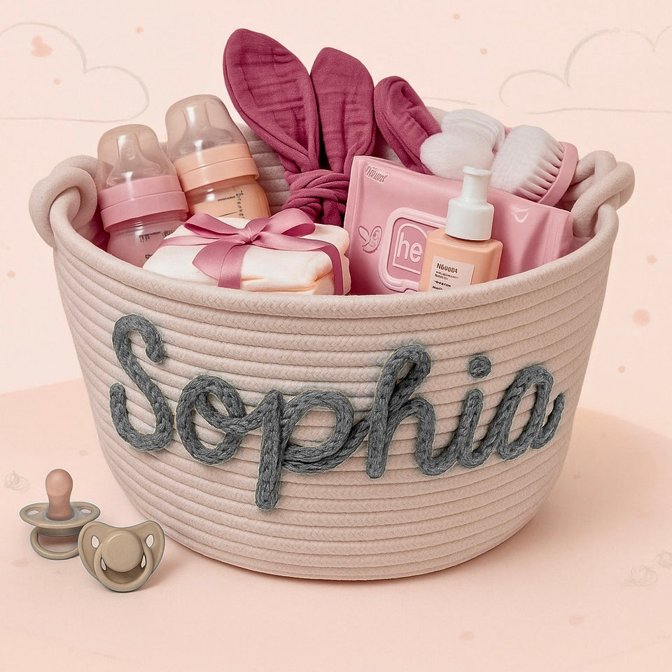 CuddleBasket – Schattig & Persoonlijk – Gepersonaliseerde Luiermand