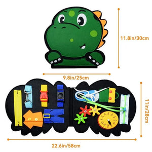 Toddler Busy Board™ - Sensorische Avonturen - Dino viltboek