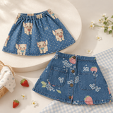 DenimCutie – Vrolijk & Comfortabel – Meisjesrokje van Denim met Print